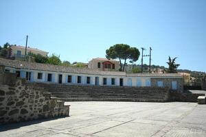 olive oil factory on lesbos, greece photo