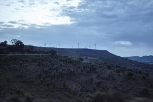 Wind turbines in the heart of Sardinia. photo
