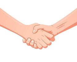 Handshake isolated on white background. vector