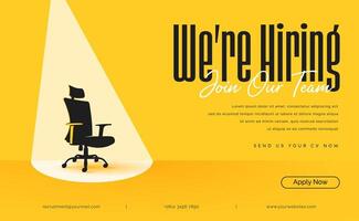 We are hiring to join our team recruitment open vacancy design vector