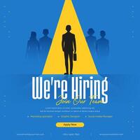 We are hiring to join our team recruitment open vacancy design vector