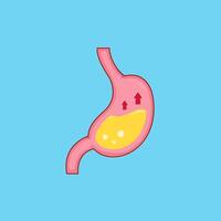 rising stomach acid cartoon illustration, acid reflux disease illustration vector