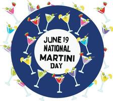 national martini day vector