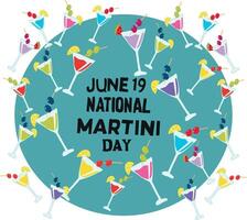 national martini day vector