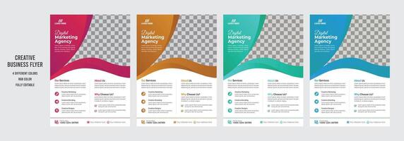 Creative corporate business flyer or leaflet design template. vector