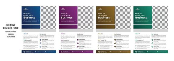 Creative corporate business flyer or leaflet design template. vector
