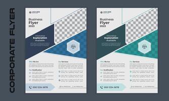 Creative corporate business flyer or leaflet design template. vector