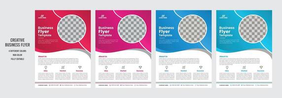 Creative corporate business flyer or leaflet design template. vector