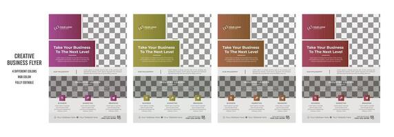 Creative corporate business flyer or leaflet design template. vector