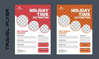 Creative travel flyer design. vector