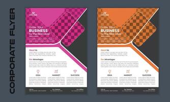 Creative corporate business flyer or leaflet design template. vector