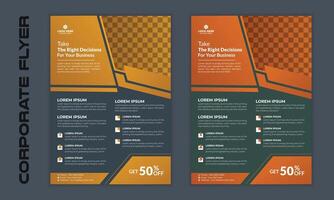 Creative corporate business flyer or leaflet design template. vector