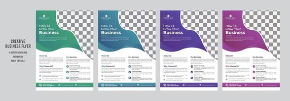 Creative corporate business flyer or leaflet design template. vector