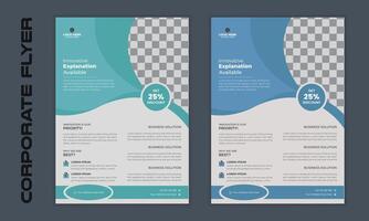 Creative corporate business flyer or leaflet design template. vector