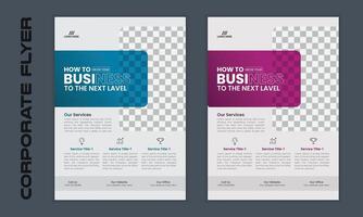 Creative corporate business flyer or leaflet design template. vector