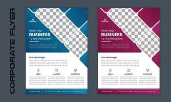 Creative corporate business flyer or leaflet design template. vector