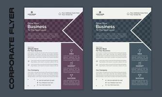 Creative corporate business flyer or leaflet design template. vector