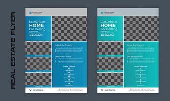 Creative and minimal real estate flyer design template. vector