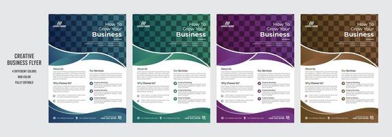 Creative corporate business flyer or leaflet design template. vector