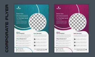 Creative corporate business flyer or leaflet design template. vector