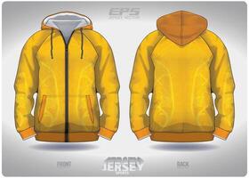 eps jersey Deportes camisa .único amarillo huella dactilar modelo diseño, ilustración, textil antecedentes para Deportes largo manga capucha vector