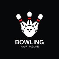 bowling logo design vector