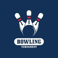 bowling logo design vector