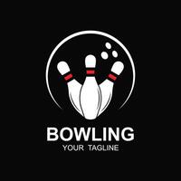 bowling logo design vector