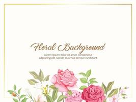 Elegant Floral Wedding Background Template Design vector