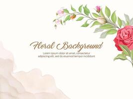 Elegant Floral Wedding BackgroundTemplate Design vector