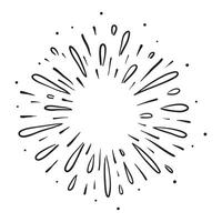 Starburst, sunburst element. vector