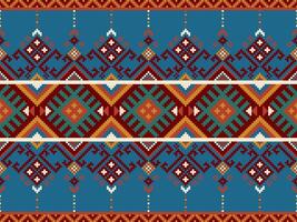 nativo americano patrón, étnico ornamento, resumen navajo sin costura para fondo, fondo de pantalla, ilustración, textil, tela, ropa , batik, alfombra, bordado vector