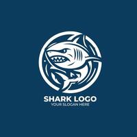 Simple Monogram Logo Design of Shark vector