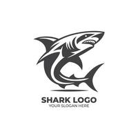 Simple Monogram Logo Design of Shark vector