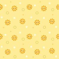 Cute kids seamless pattern summer sun party illustration vector