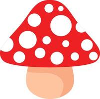 Red mushroom isolated on white vector