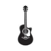 Guitar Silhouette flat illustration. vector