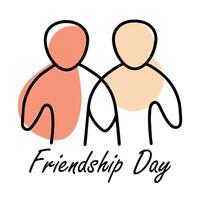 Happy Friendship Day Calligraphy Poster vector