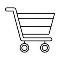 Shopping Cart Outline Ad To Card Outline Icon vector