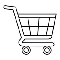 Shopping Cart Outline Ad To Card Outline Icon vector