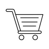 Shopping Cart Outline Ad To Card Outline Icon vector