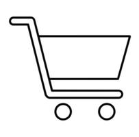 Shopping Cart Outline Ad To Card Outline Icon vector