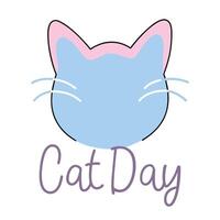 Cute Cat Day Cute Kitty Day vector