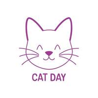 Cute Cat Day Cute Kitty Day vector