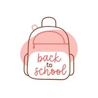 Back To School Calligraphy Children's First Day Of School vector