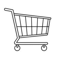 Shopping Cart Outline Ad To Card Outline Icon vector
