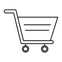 Shopping Cart Outline Ad To Card Outline Icon vector