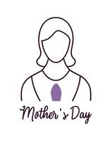 Doodle Style Happy Mother's Day Poster vector