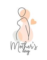 Doodle Style Happy Mother's Day Poster vector