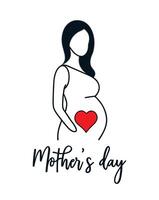 Doodle Style Happy Mother's Day Poster vector